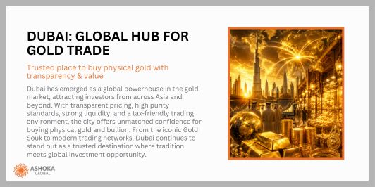 Why Dubai in UAE remains the prime location for gold trade and to buy gold?